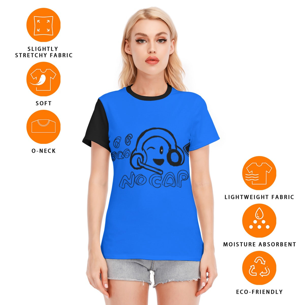 Mobile Good Game No Cap Women's Round Neck T-Shirt