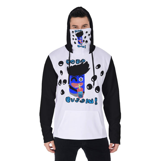 Flow Can Boba Tea is Bussin Men's Heavy Fleece Hoodie With Mask