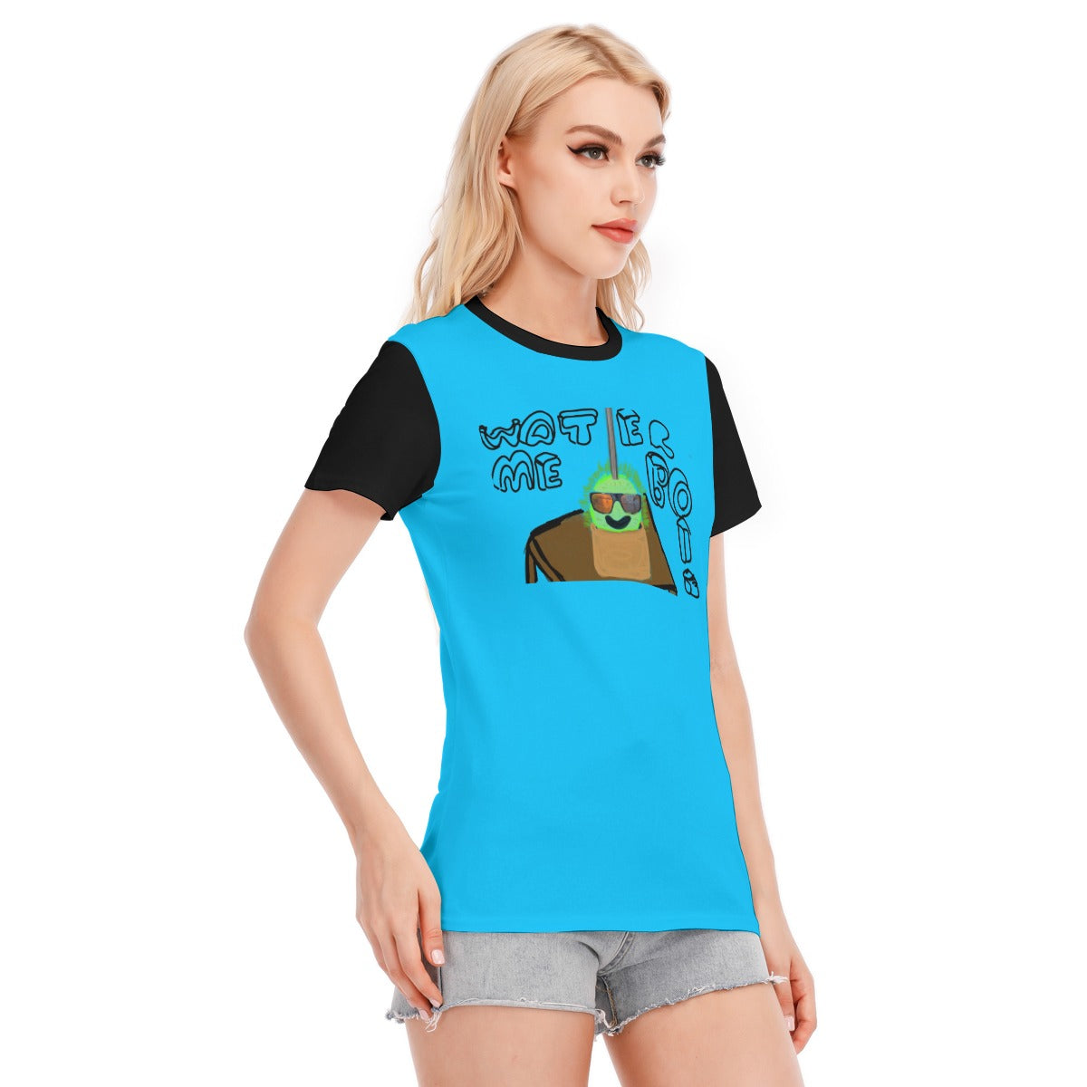 Water Me Bro Plant Women's Round Neck T-Shirt