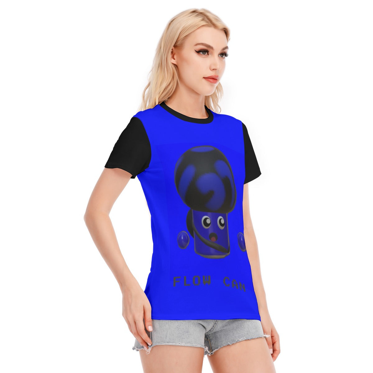 Flow Can Video Game Character Women's Round Neck T-Shirt