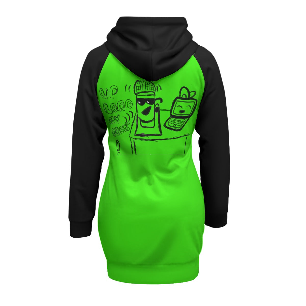 Upload My Beats Women's Pullover Hoodie With Raglan Sleeve