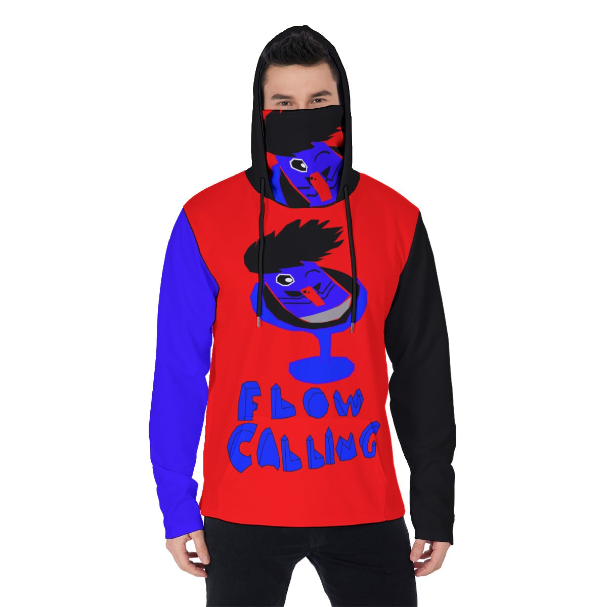 Flow Calling Men's Heavy Fleece Hoodie With Mask