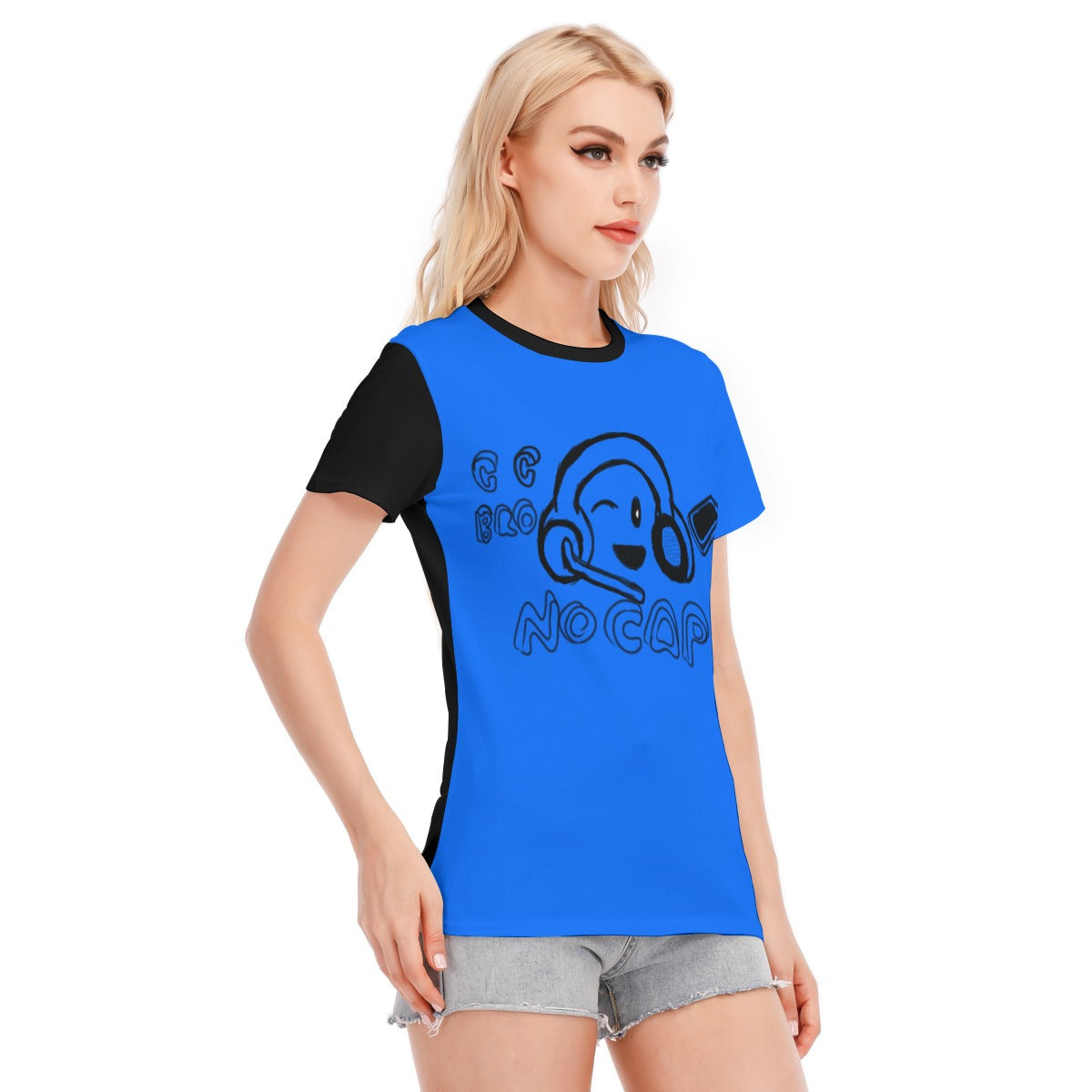 Mobile Good Game No Cap Women's Round Neck T-Shirt