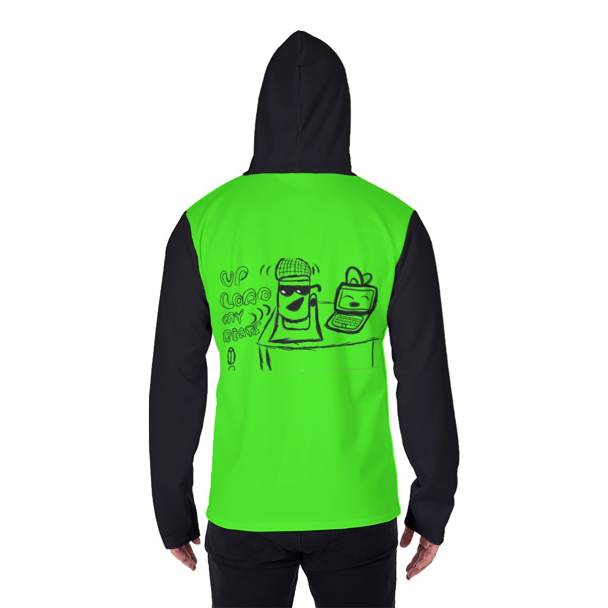 Upload My Beats Men's Pullover Hoodie With Mask