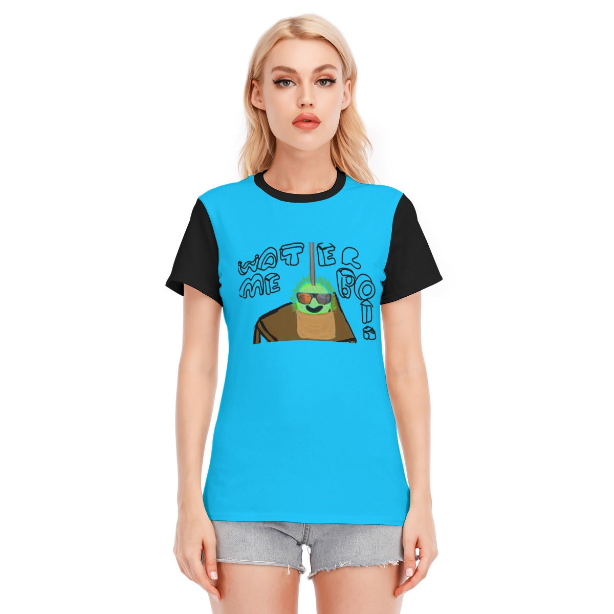 Water Me Bro Plant Women's Round Neck T-Shirt